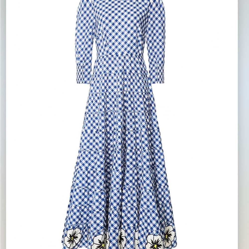 RIXO Kristen Gingham Midaxi Tiered Dress - Picture 6 of 11